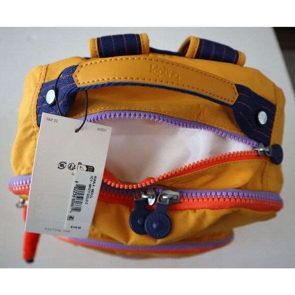 Kipling KIA5L4-7CY Women's Spicy Gold Yellow 15" Laptop Seoul Backpack - Picture 14 of 15